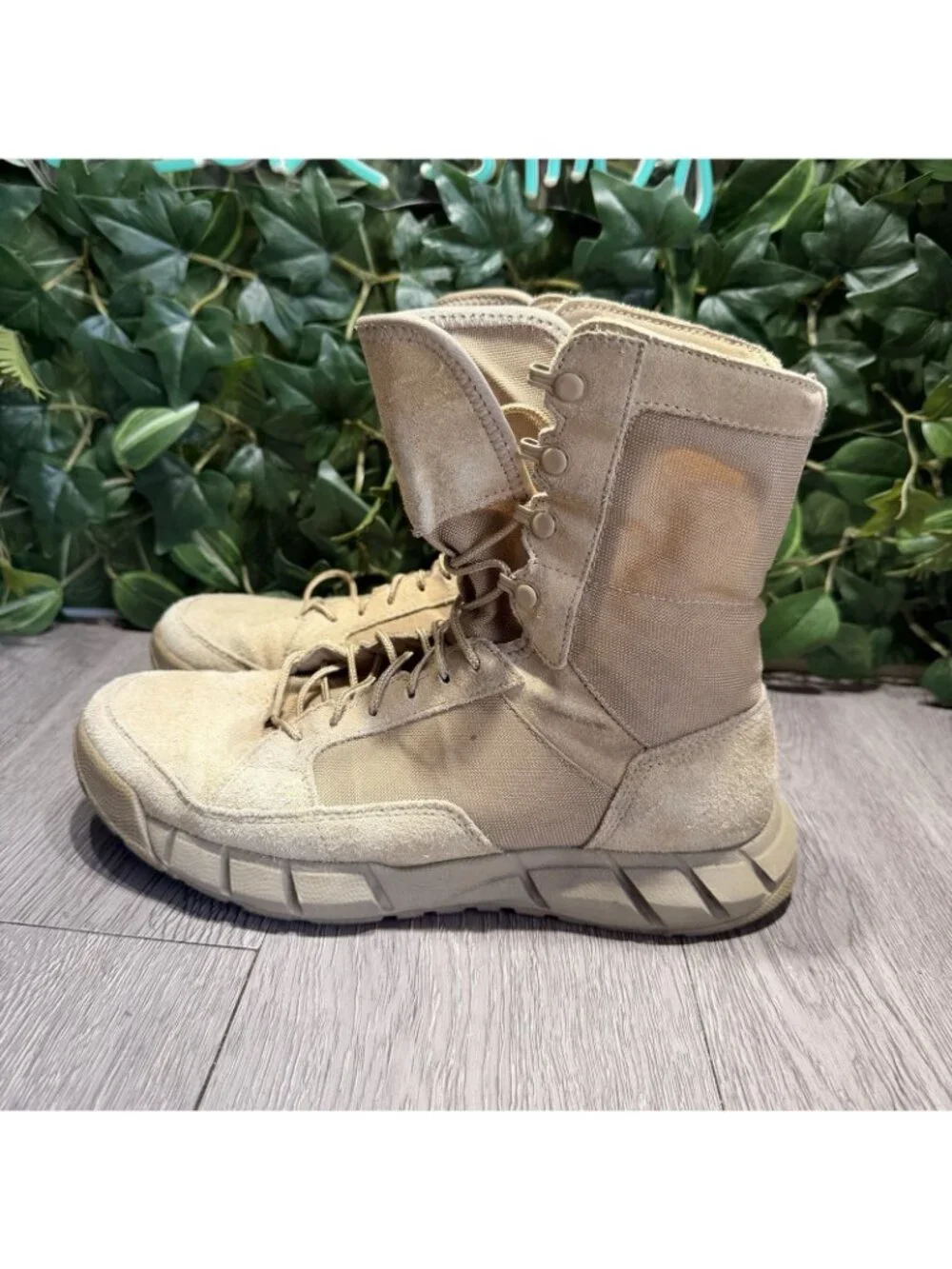Oakley Boots Mens Size 9 Beige Suede Combat Tactical Military 11188-889